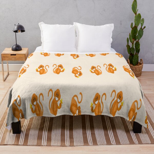 Item preview, Happy monkey with banana pattern designed and sold by tetibright.