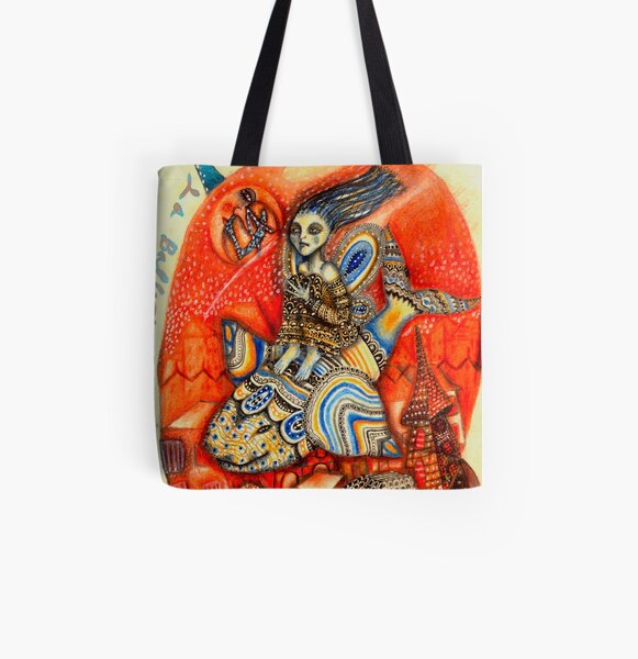 Ballena codorniz Bolsa estampada de tela