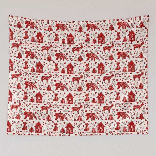 Item preview, Scandinavian Christmas - Red designed and sold by FloraDayDesign.