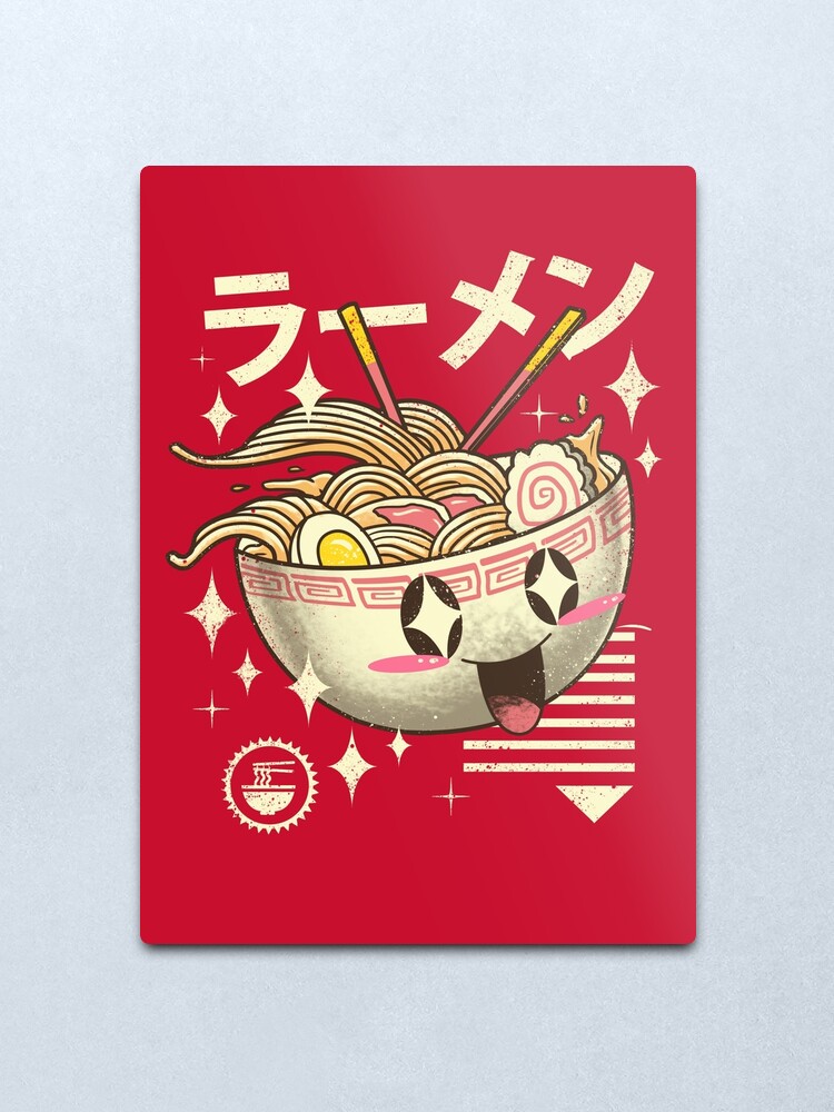 Alternate view of Kawaii Ramen Metal Print