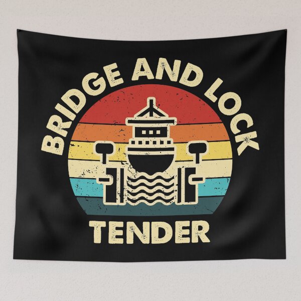 Item preview, Bridge and Lock Tender Vintage Retro designed and sold by NestaReign.