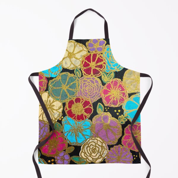Item preview, Hand painted colourful flowers with golden outlining designed and sold by Artheticsbyamna.