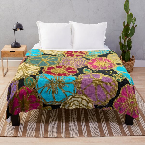 Item preview, Hand painted colourful flowers with golden outlining designed and sold by Artheticsbyamna.