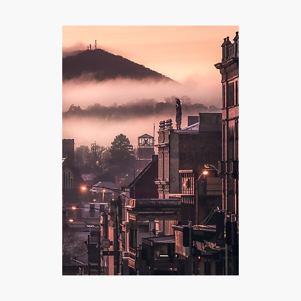 Winter fog, Ballarat Photographic Print