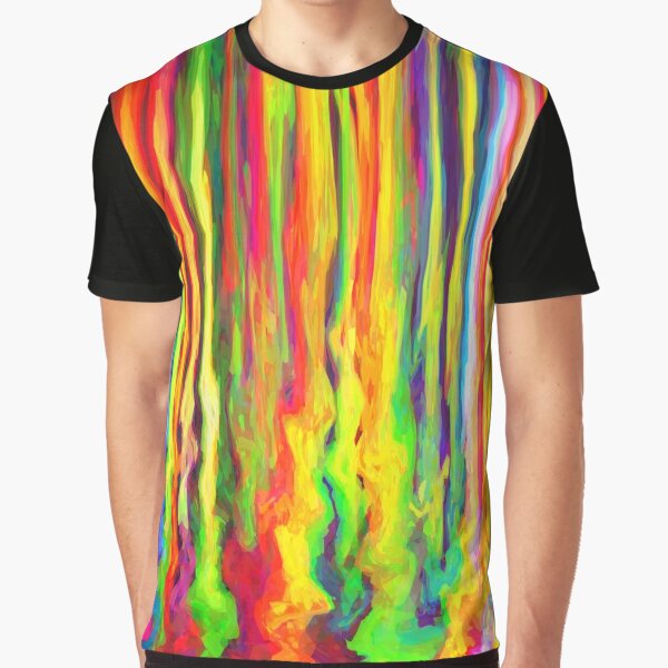 "Colourful Dripping Paint Streaks" Tshirt by bexilla Redbubble dripping paint graphic t