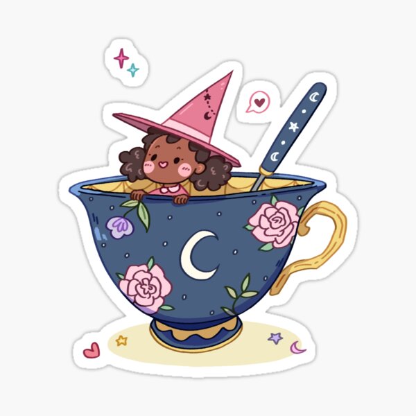 kleine Teetassen-Hexe! Sticker
