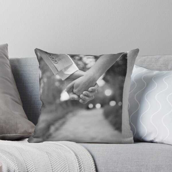 Item preview, Groom holding hands with bride black and white wedding photograph designed and sold by edwardolive.