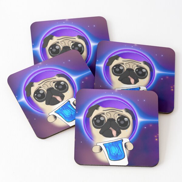 Item preview, Magic Pug Dog Drinking Coffee designed and sold by chanzds.