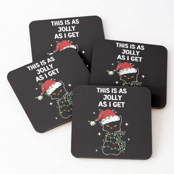Item preview, This Is As Jolly As I Get, Funny Grumpy Christmas Cat designed and sold by desireedickens.