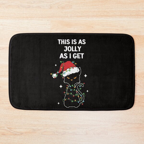Item preview, This Is As Jolly As I Get, Funny Grumpy Christmas Cat designed and sold by desireedickens.