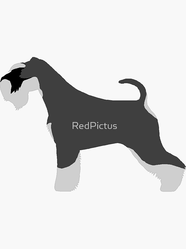 &ldquo;Miniature Schnauzer (Salt and Pepper)&rdquo; Sticker for Sale by RedPictus