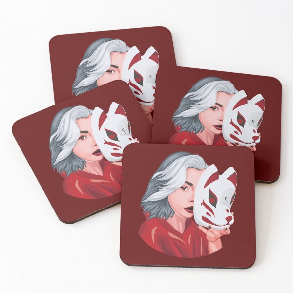 Item preview, Women and the kitsune mask designed and sold by RIXXI HEY CO..