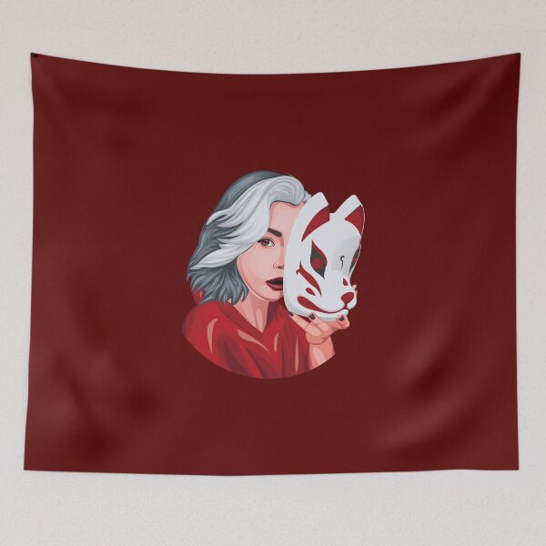 Item preview, Women and the kitsune mask designed and sold by RIXXI HEY CO..