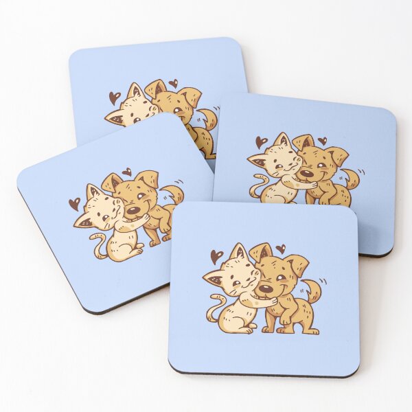 Item preview, dog and cat hug designed and sold by DerSenat.