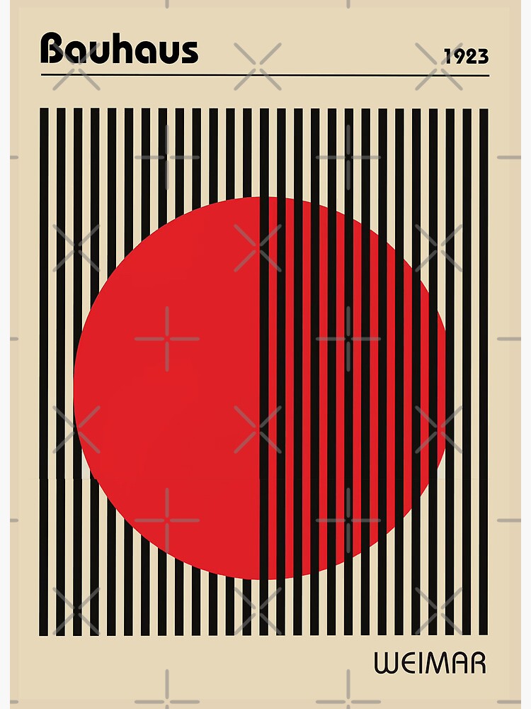 Bauhaus Print, 1923 Exhibition Poster, Circle Line Geometric Decor