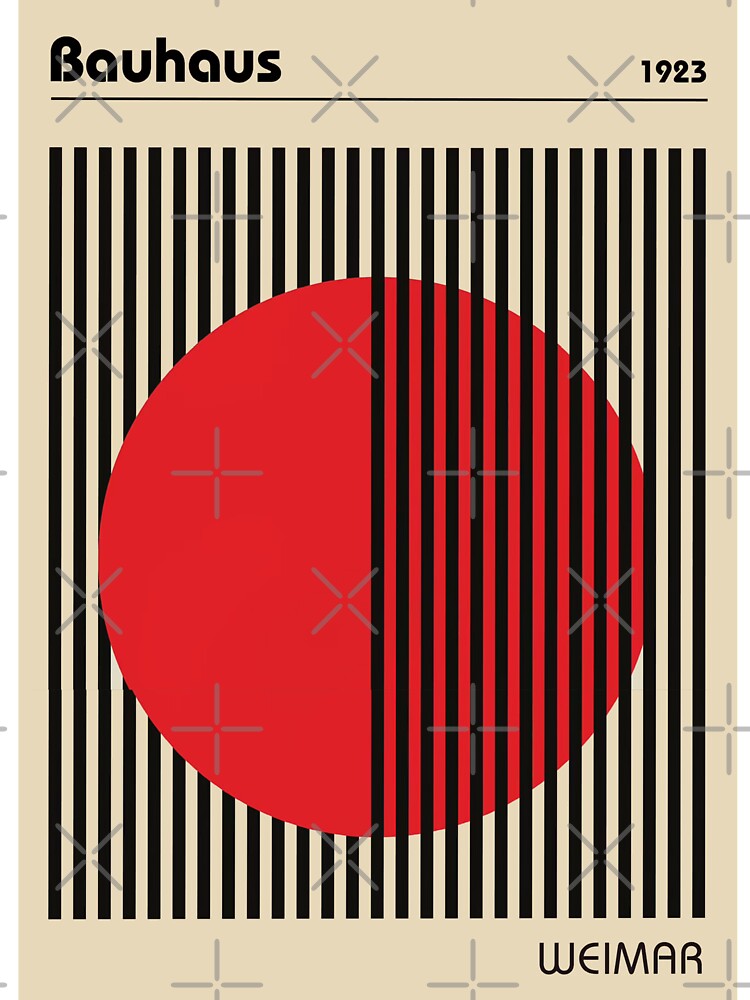 Bauhaus Print, 1923 Exhibition Poster, Circle Line Geometric Decor