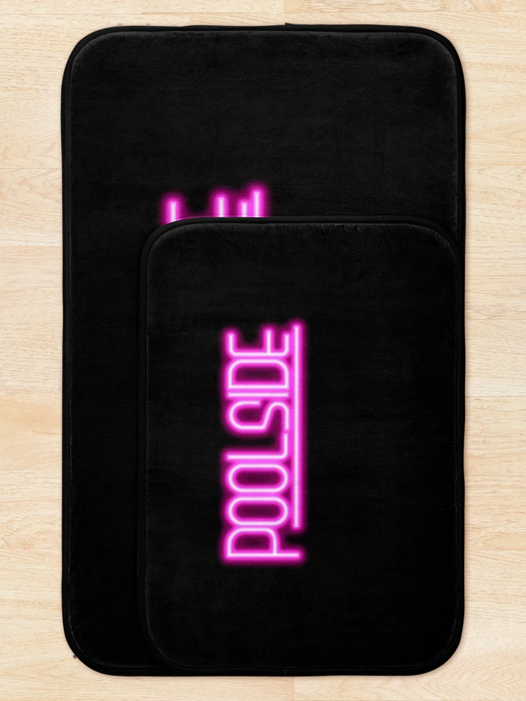 Thumbnail 5 of 6, Bath Mat, Poolside neon designed and sold by RiveRivera.