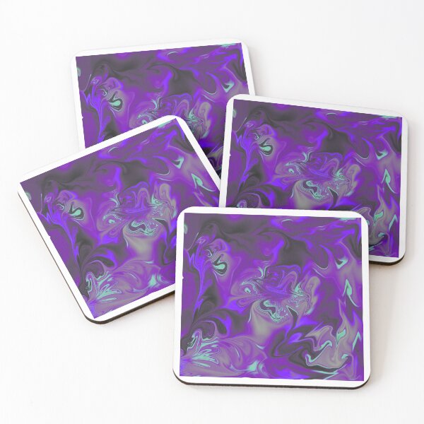 Item preview, Blue, Black, Turquoise, Purple, Violet Liquid Art. Liquid Marble. Abstract Design. designed and sold by Jason123za.