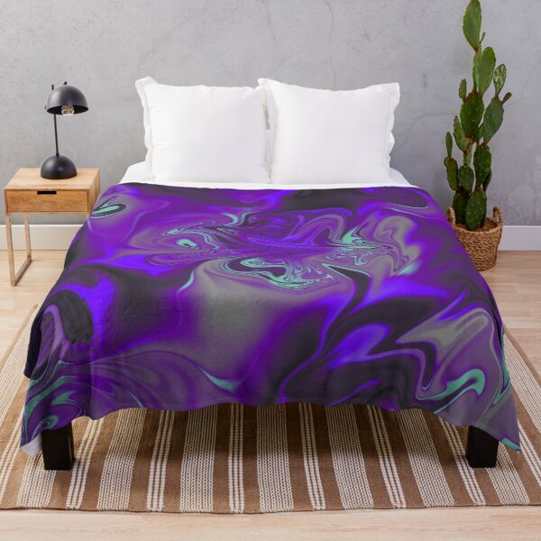 Item preview, Blue, Black, Turquoise, Purple, Violet Liquid Art. Liquid Marble. Abstract Design. designed and sold by Jason123za.