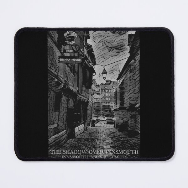 Item preview, The Shadow Over Innsmouth - Gilman House (Black & White) - Visit the Cyclopean city of Y'ha-nthlei, home of the Deep Ones - spcreationsco22 designed and sold by SpCreationsCo22.