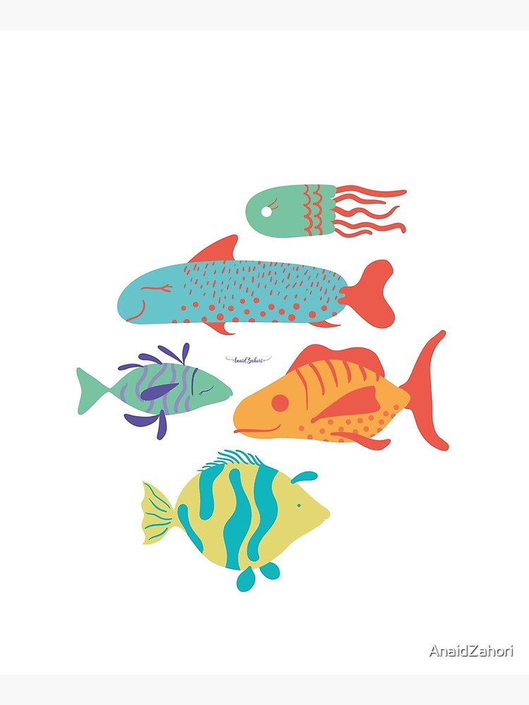 Imagen 6 de 6, Delantal con la obra Peces de coloridos, diseñada y vendida por AnaidZahori.