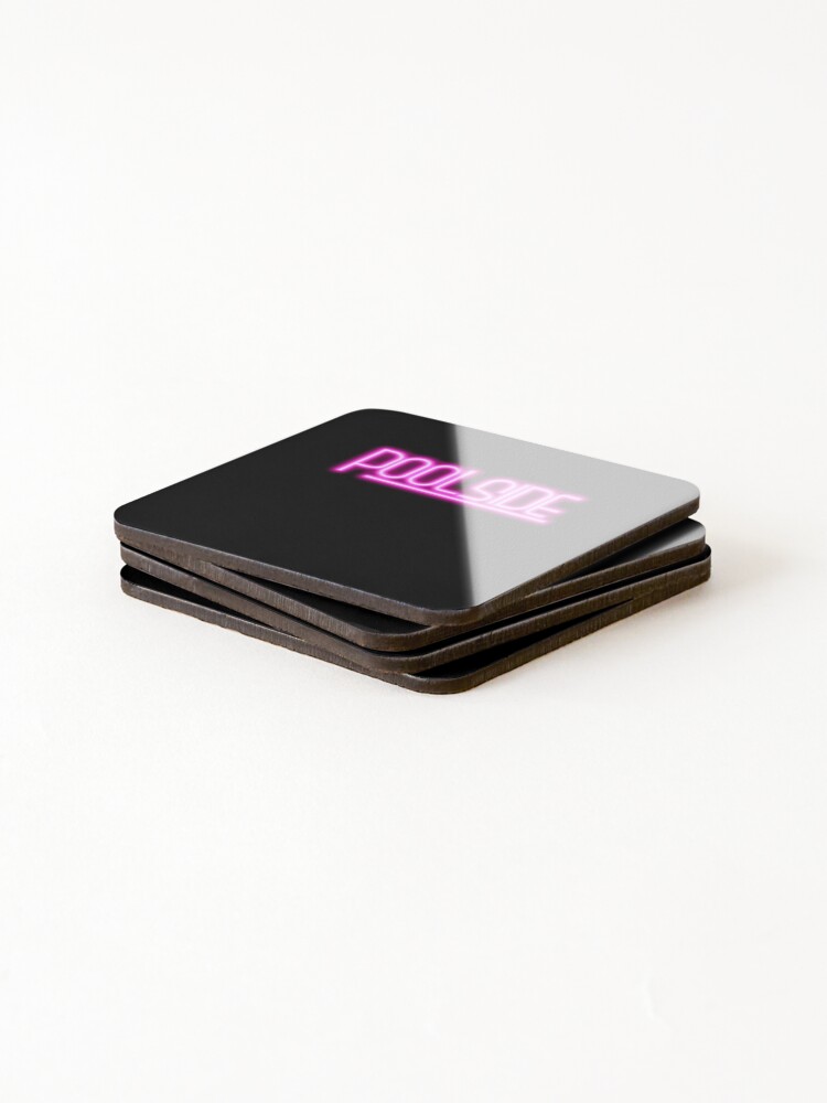 Thumbnail 4 of 5, Coasters (Set of 4), Poolside neon designed and sold by RiveRivera.