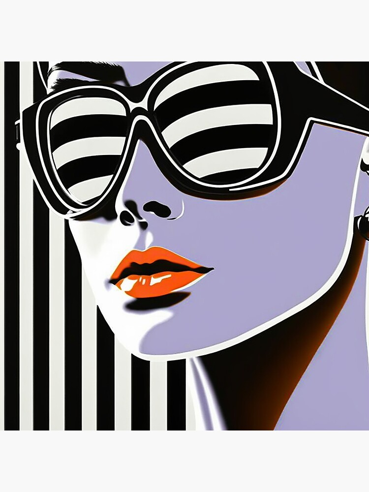 Disover Op Art Groovy Purple And Cream Sixties Inspired Design Premium Matte Vertical Poster