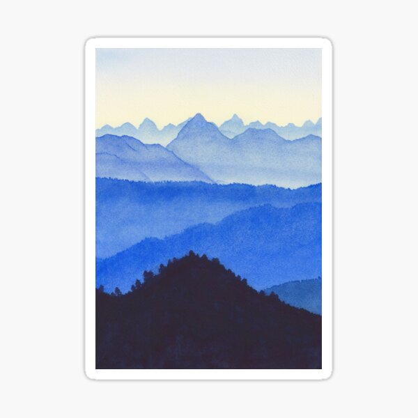Blue mountains Sticker
