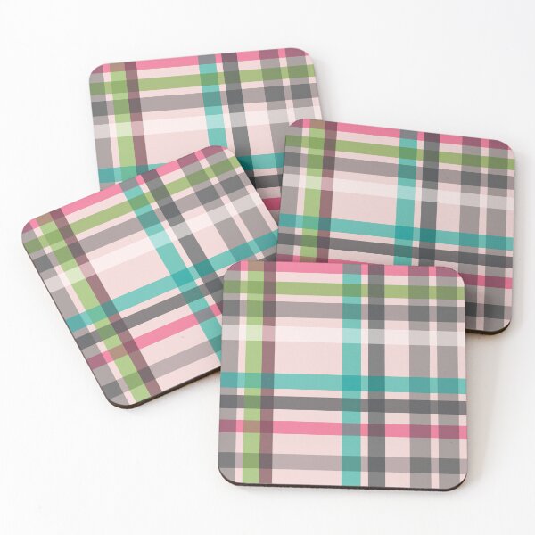 Item preview, Modern retro plaid pastel pattern print designed and sold by betes-etranges.