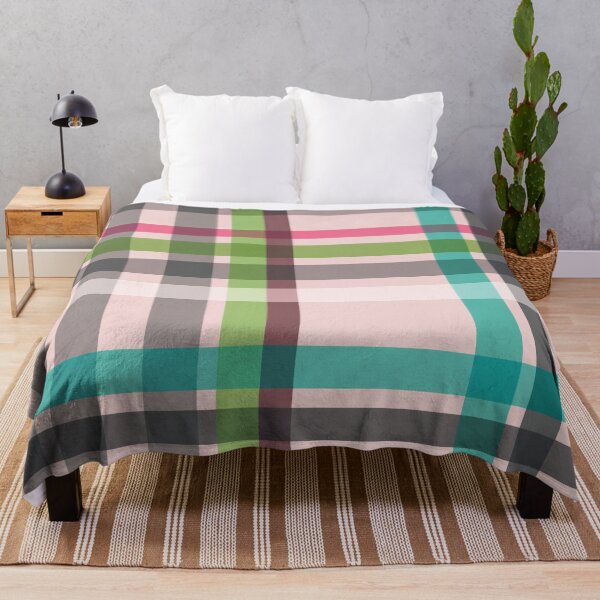 Item preview, Modern retro plaid pastel pattern print designed and sold by betes-etranges.