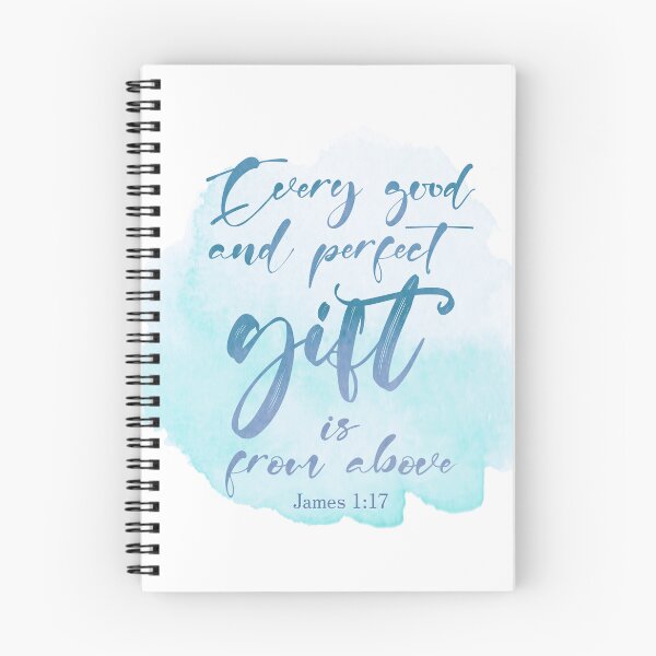 Item preview, James 1:17 Watercolor Christian Quote Blue designed and sold by amazingjoy.