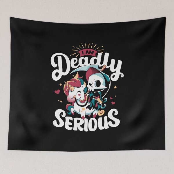 Item preview, Deadly Serious - Grim Reaper's Unicorn designed and sold by Snouleaf.