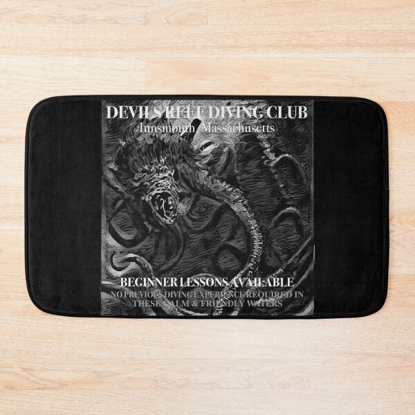 Item preview, Devils Reef Diving Club Innsmouth Massachusetts (Black & White) - The Shadow Over Innsmouth - HP Lovecraft - spcreationsco22 designed and sold by SpCreationsCo22.