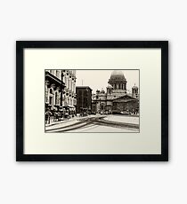 Saint Isaac's Cathedral, landmark in Saint Petersburg, Russia Framed Print