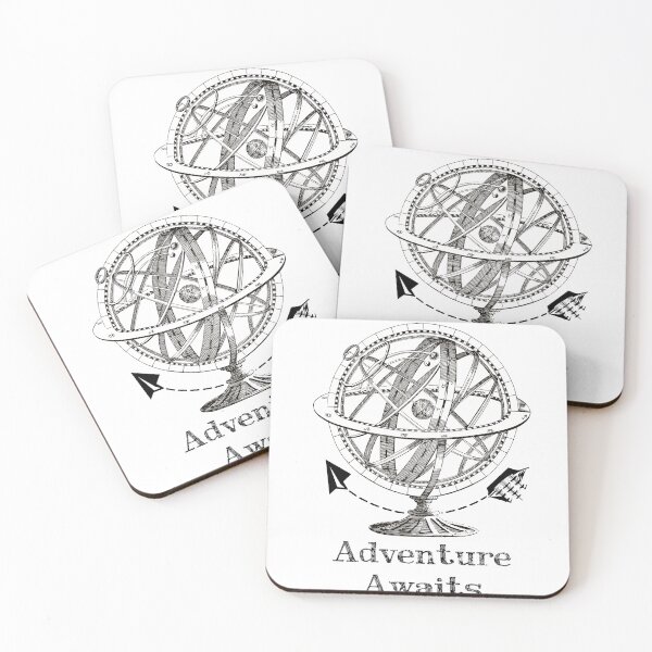 Item preview, 'Adventure Awaits' Earth Globe - Retro Illustration Design for T-shirts, mugs, phone cases and other accessories designed and sold by Ridiculam Toga.
