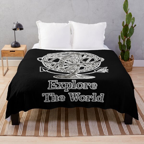 Item preview, 'Explore The World' Earth Globe - Retro Illustration Design for T-shirts, mugs, phone cases and other accessories designed and sold by Ridiculam Toga.