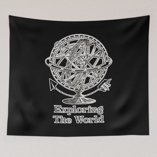 Item preview, 'Exploring The World' Earth Globe - Retro Illustration Design for T-shirts, mugs, phone cases and other accessories designed and sold by Ridiculam Toga.
