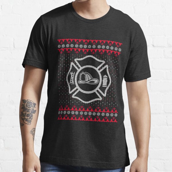 Firefighter Christmas Sweater T Shirts | Redbubble Firefighter Christmas Sweater T Shirts | Redbubble