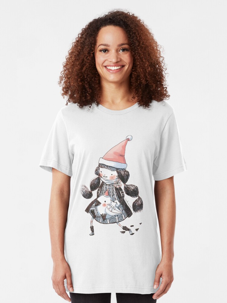 Alternate view of Travel With Love (Xmas) Slim Fit T-Shirt