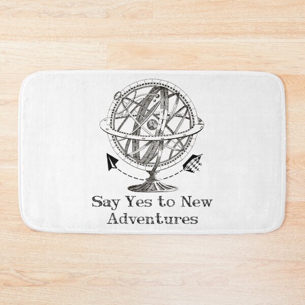 Item preview, 'Say Yes to New Adventures' Earth Globe - Retro Illustration Design for T-shirts, mugs, phone cases and other accessories designed and sold by Ridiculam Toga.