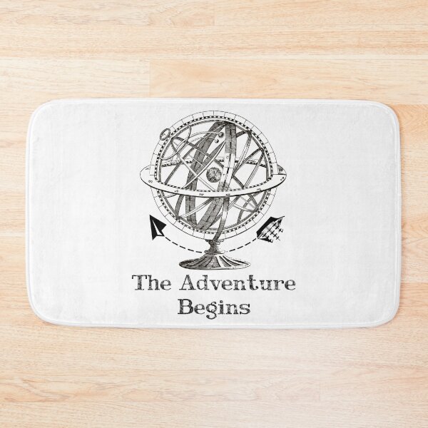 Item preview, 'The Adventure Begins' Earth Globe - Retro Illustration Design for T-shirts, mugs, phone cases and other accessories designed and sold by Ridiculam Toga.