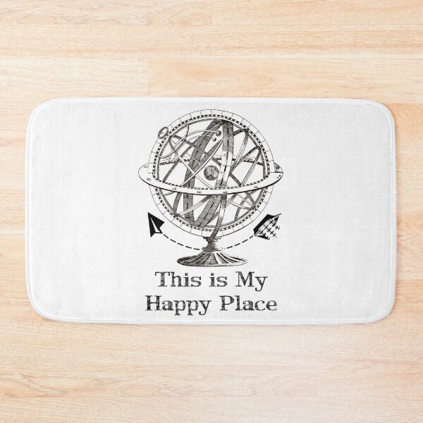 Item preview, 'This is My Happy Place' Earth Globe - Retro Illustration Design for T-shirts, mugs, phone cases and other accessories designed and sold by Ridiculam Toga.