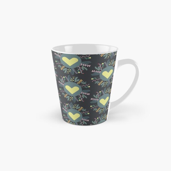 Corazón en explosión floral Taza cónica