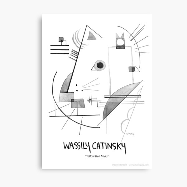 #meowdernart - Wassily Catinsky Metal Print