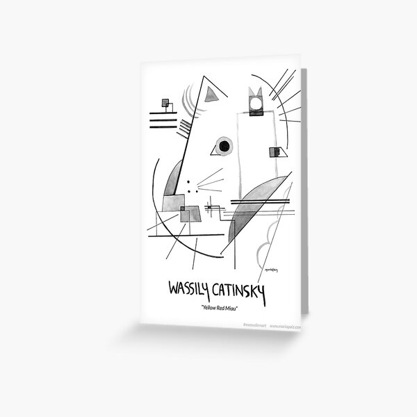 #meowdernart - Wassily Catinsky Greeting Card
