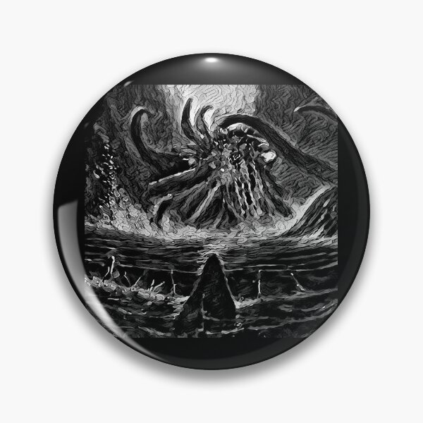 Item preview, Lair of the Beast (Black & White) - H P Lovecraft inspired Art - spcreationsco22 designed and sold by SpCreationsCo22.
