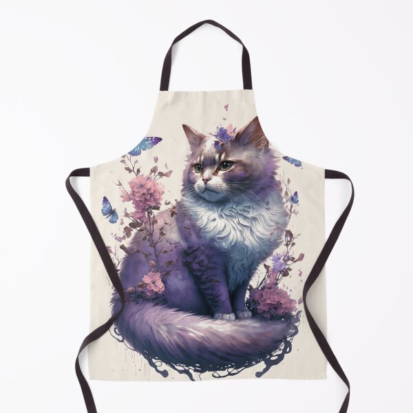 Item preview, Botanical Cat with Buttterflies designed and sold by FantasyPatterns.