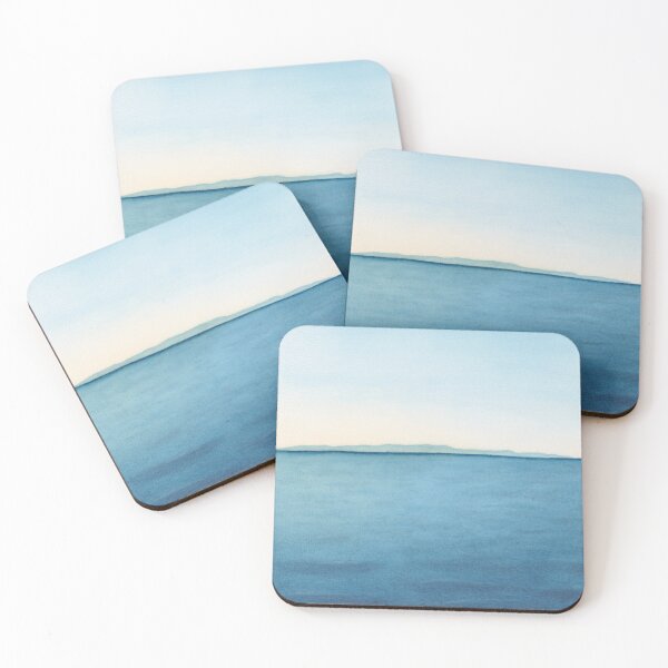 Item preview, Minimalist Sea Painting designed and sold by kikiartpalette.