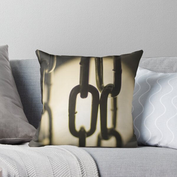 Item preview, Steel chain links silhouette close-up at night designed and sold by edwardolive.