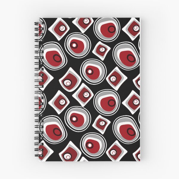 Item preview, Abstraction pebbles black red white modern circles dots shapes designed and sold by fuzzyfox.